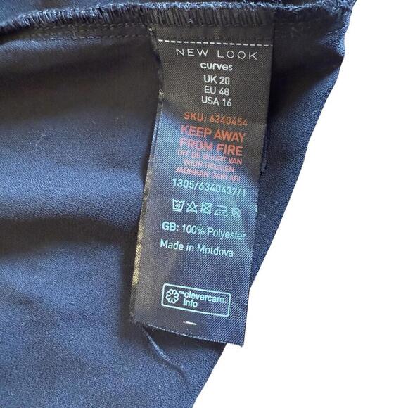 New Look Black Tie Neck Blouse – Size 16 - Picture 9 of 9